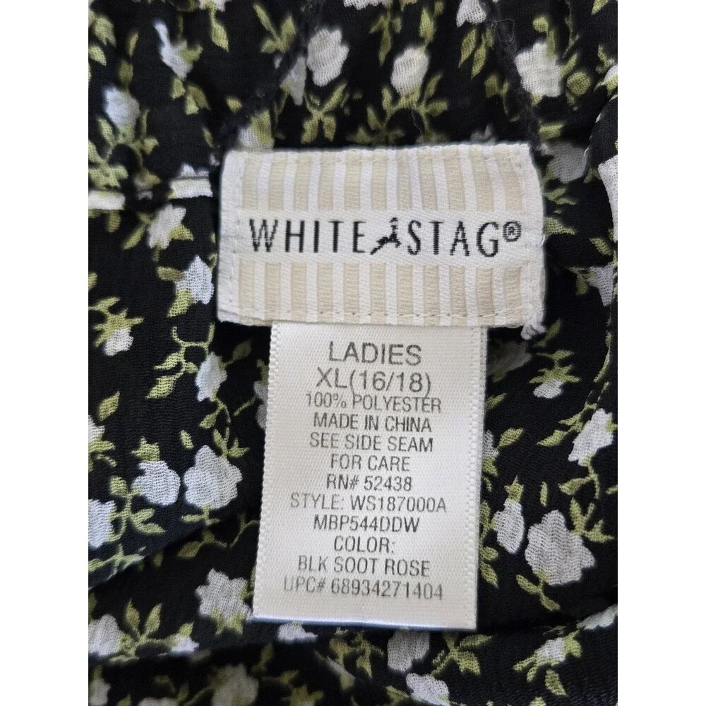 White Stag Skirt Womens XL Dark Floral Peasant Boho Festival Flower Cottagecore